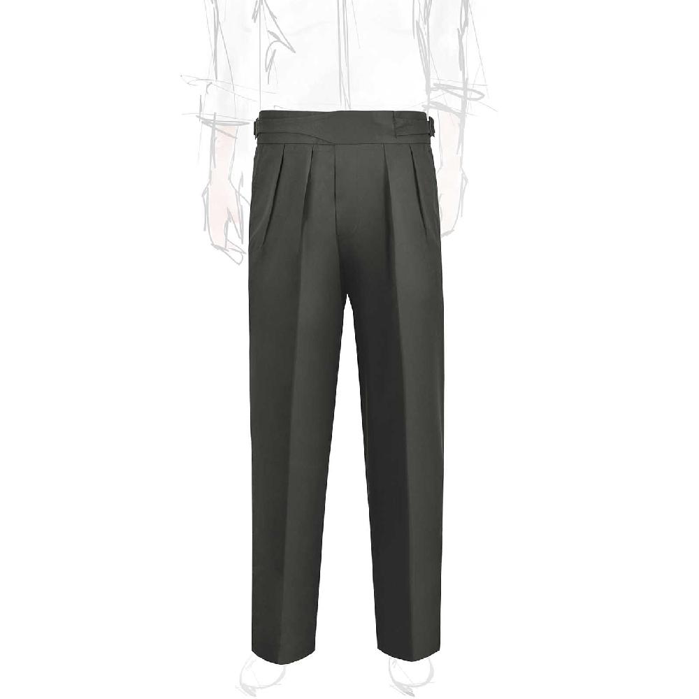 Rubinacci Vintage archive pantalone Manny in cotone verde