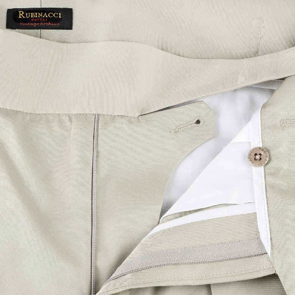 Rubinacci Vintage archive pantalone Manny in cotone ghiaccio Soddisfazione Garantita