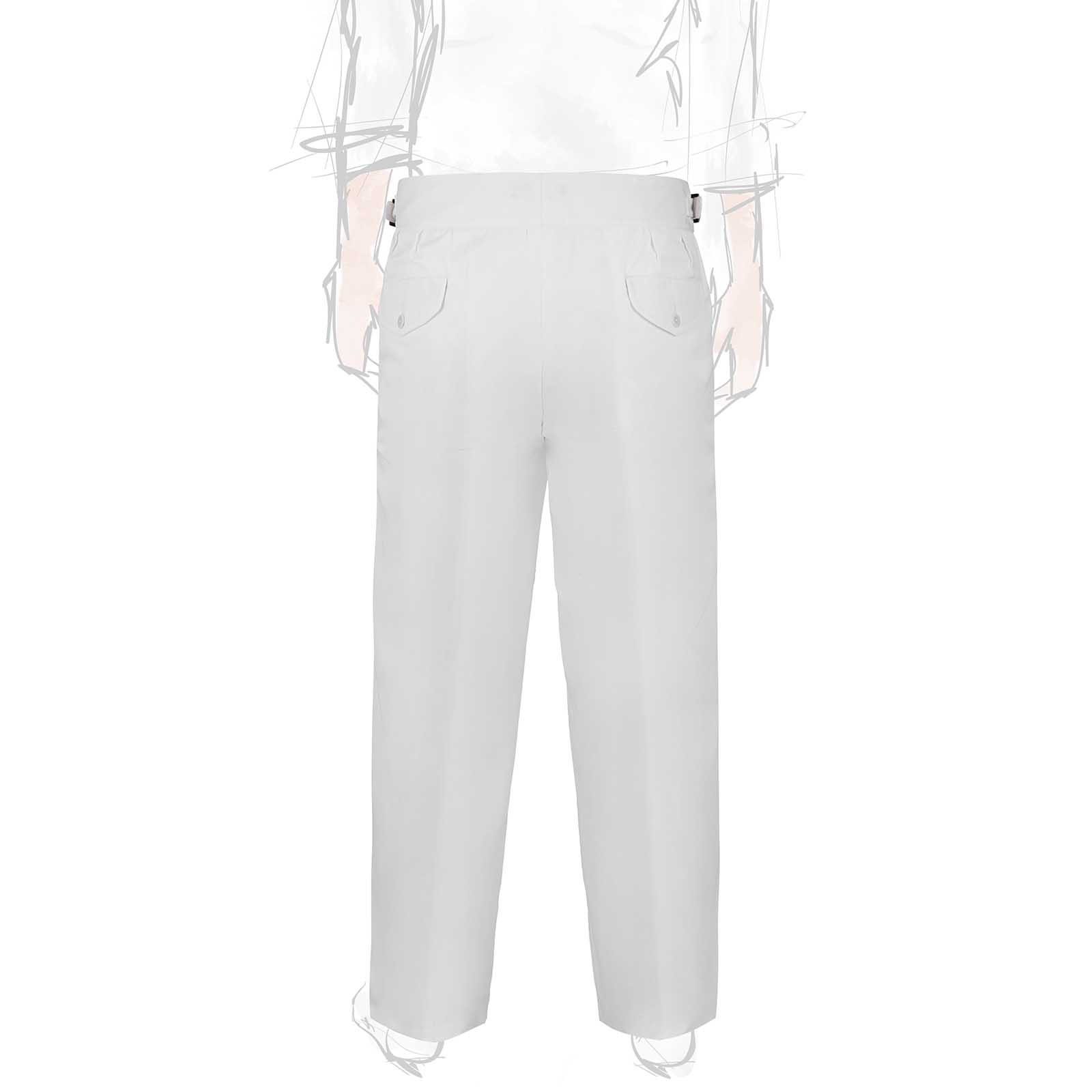 Rubinacci Vintage archive pantalone Manny in cotone bianco Qualità Garantita