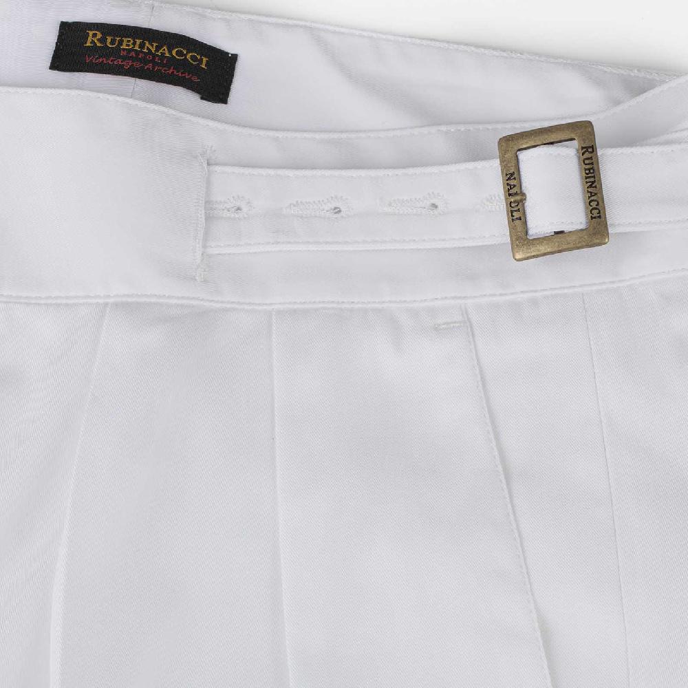 Rubinacci Vintage archive pantalone Manny in cotone bianco Qualità Garantita
