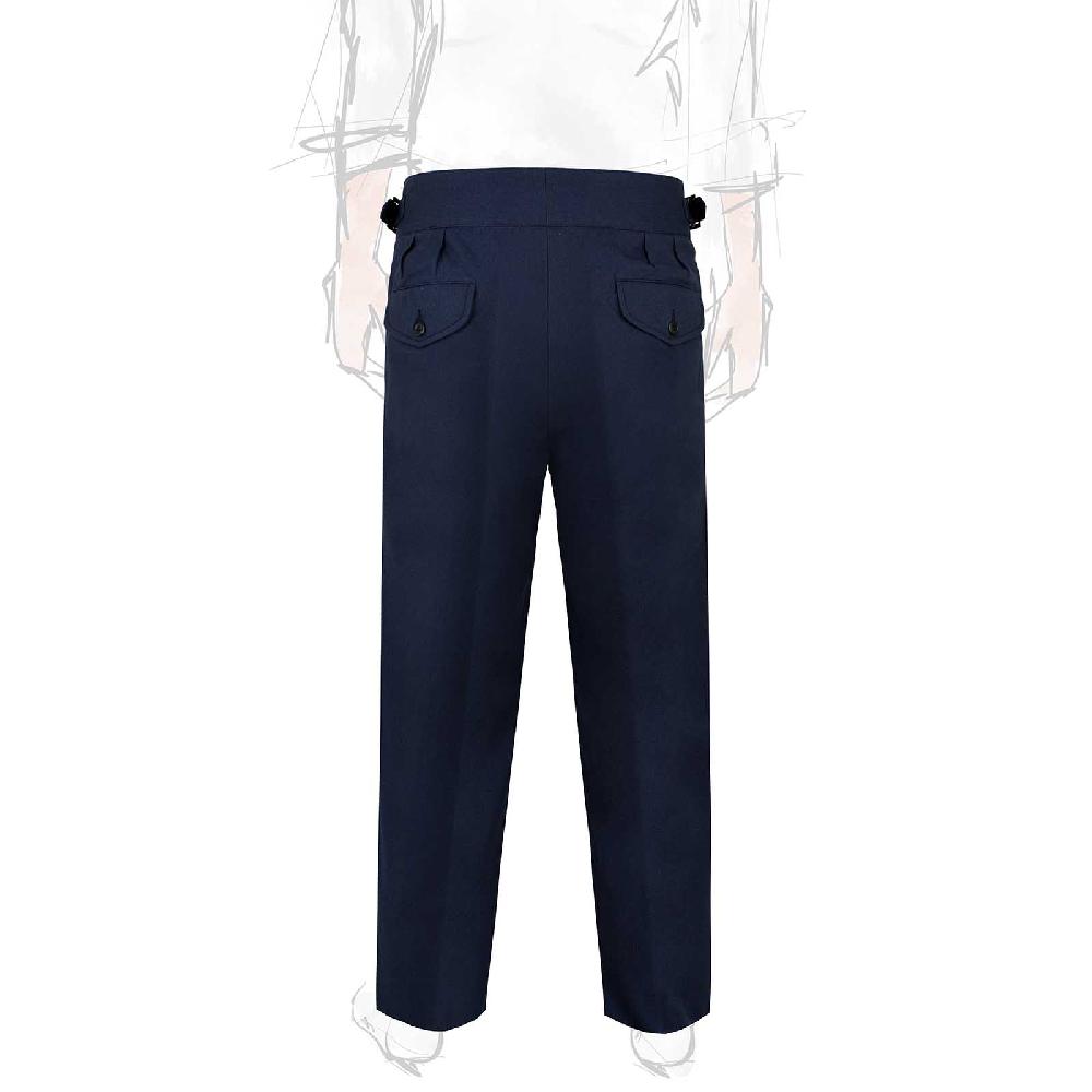 Rubinacci Vintage archive pantalone Manny in cotone blu Negozi Online