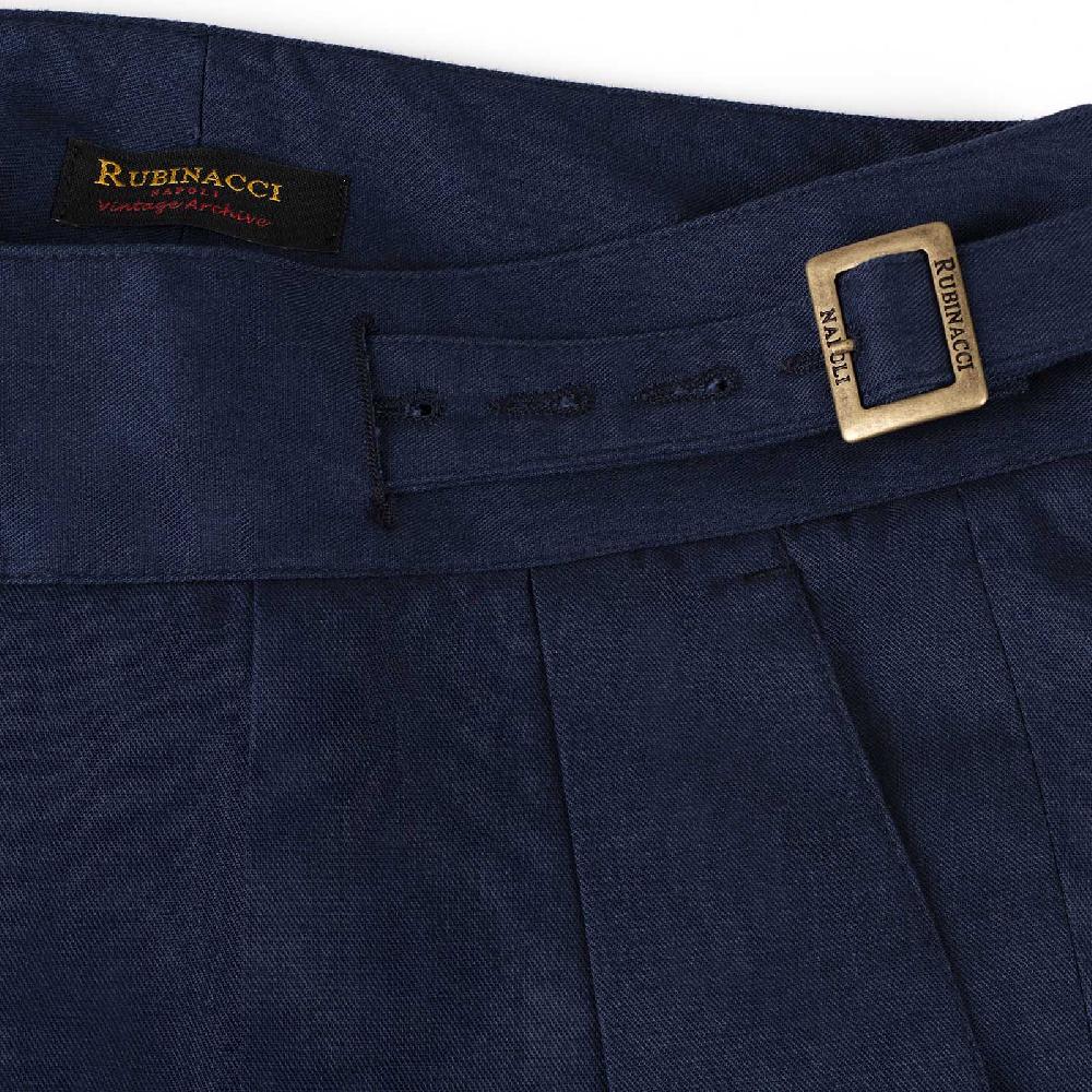 Rubinacci Vintage archive pantalone Manny in cotone blu Negozi Online