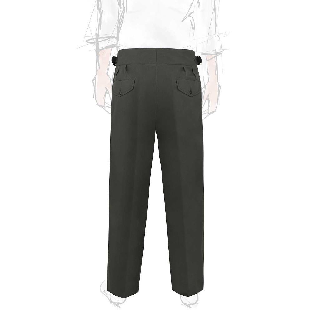 Rubinacci Vintage archive pantalone Manny in cotone verde militare Acquista Ora