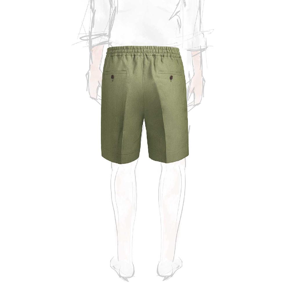 Rubinacci Vintage archive bermuda leisure in lino verde Promozione Limitata