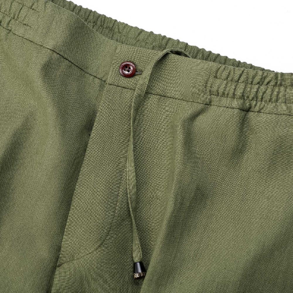 Rubinacci Vintage archive bermuda leisure in lino verde Promozione Limitata