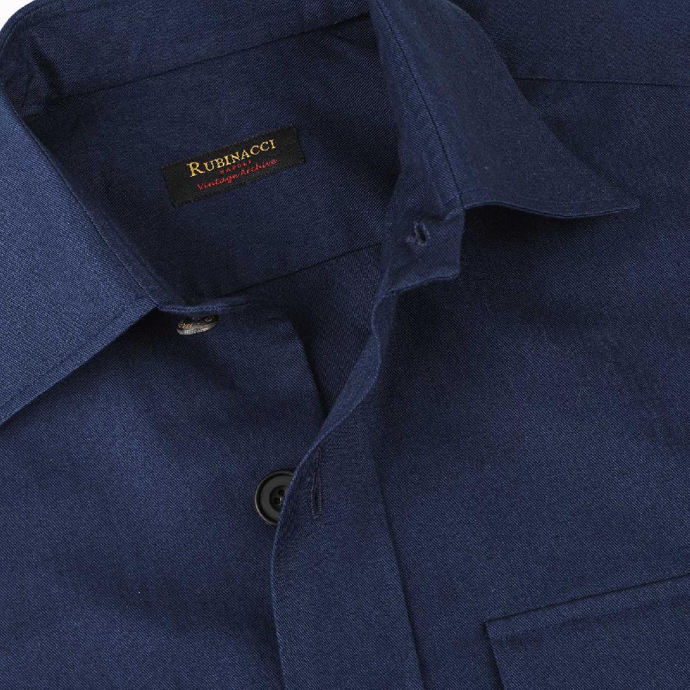 Rubinacci Vintage archive sahariana in cotone blu denim Online