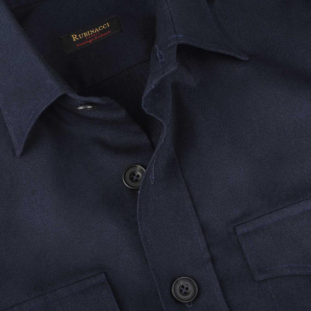 Rubinacci Vintage archive sahariana in cotone blu Outlet