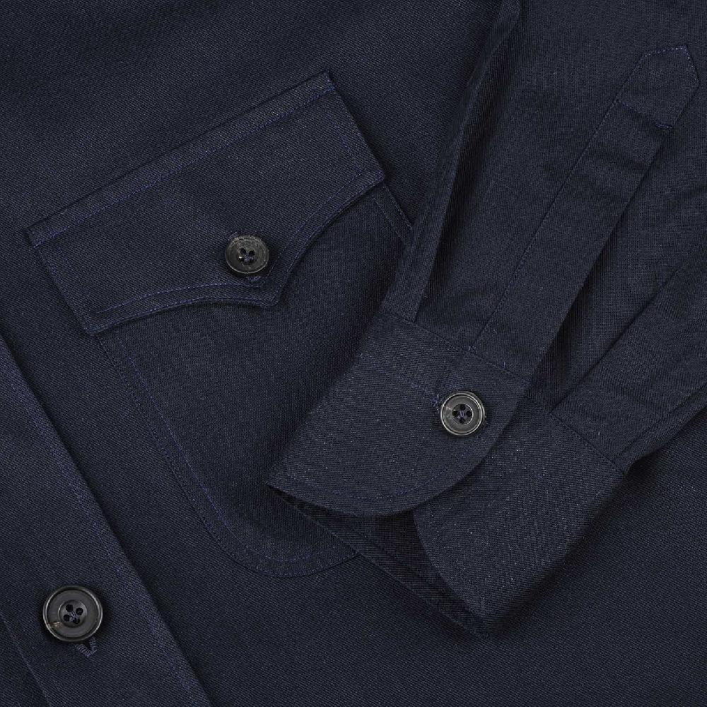 Rubinacci Vintage archive sahariana in cotone blu Outlet