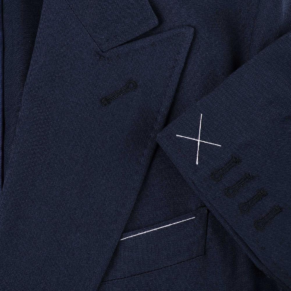 Rubinacci Vintage archive giacca in cotone blu Saldi Di Fabbrica