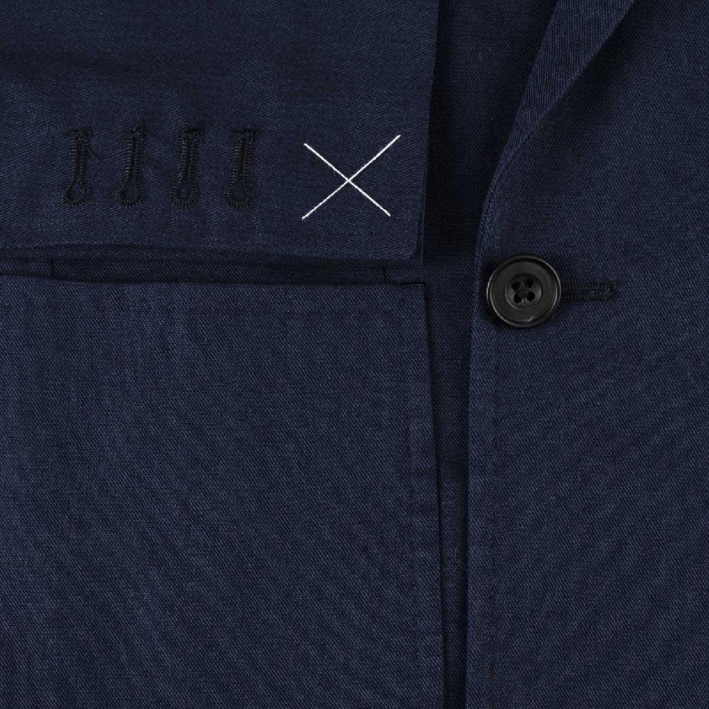 Rubinacci Vintage archive giacca in cotone blu Saldi Di Fabbrica
