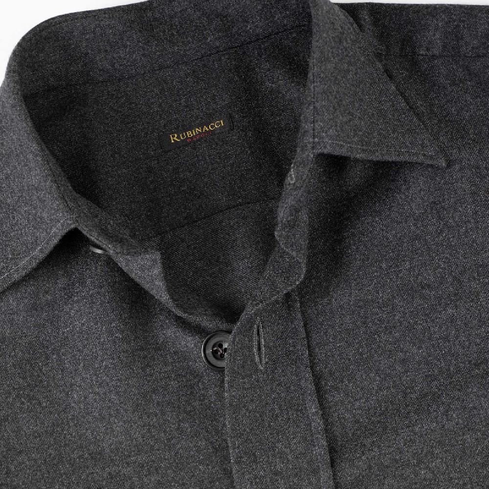 Rubinacci Overshirt in lana grigio Italy