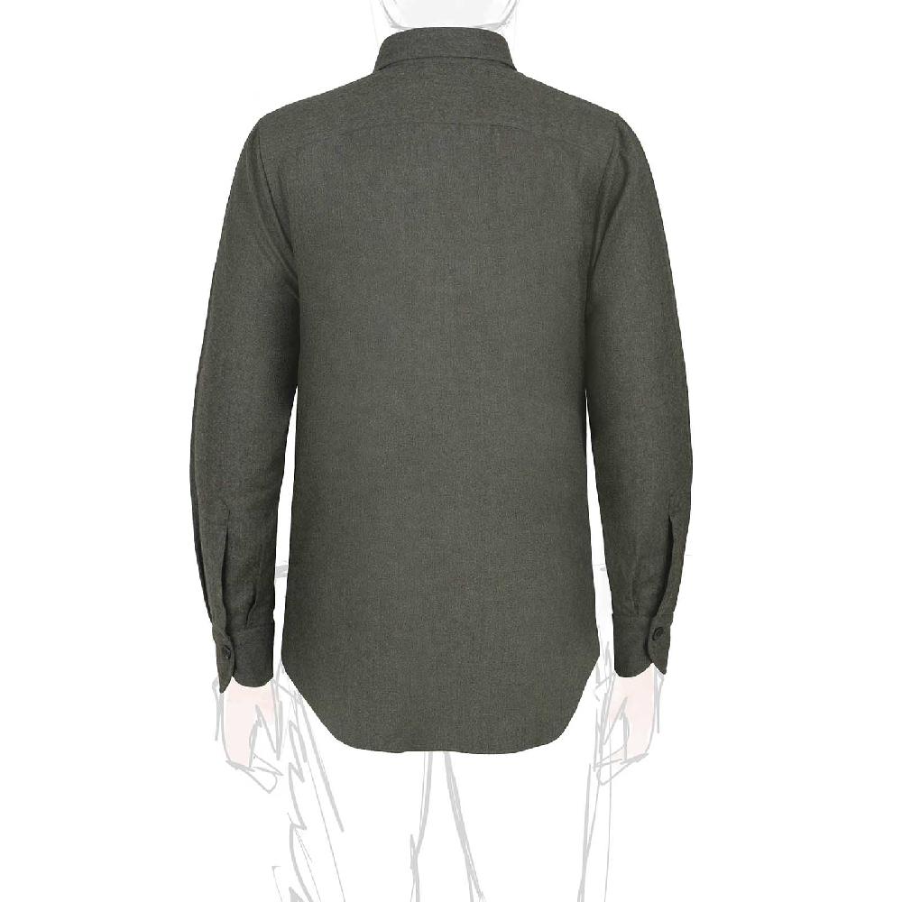 Rubinacci Overshirt in lana verde 2025