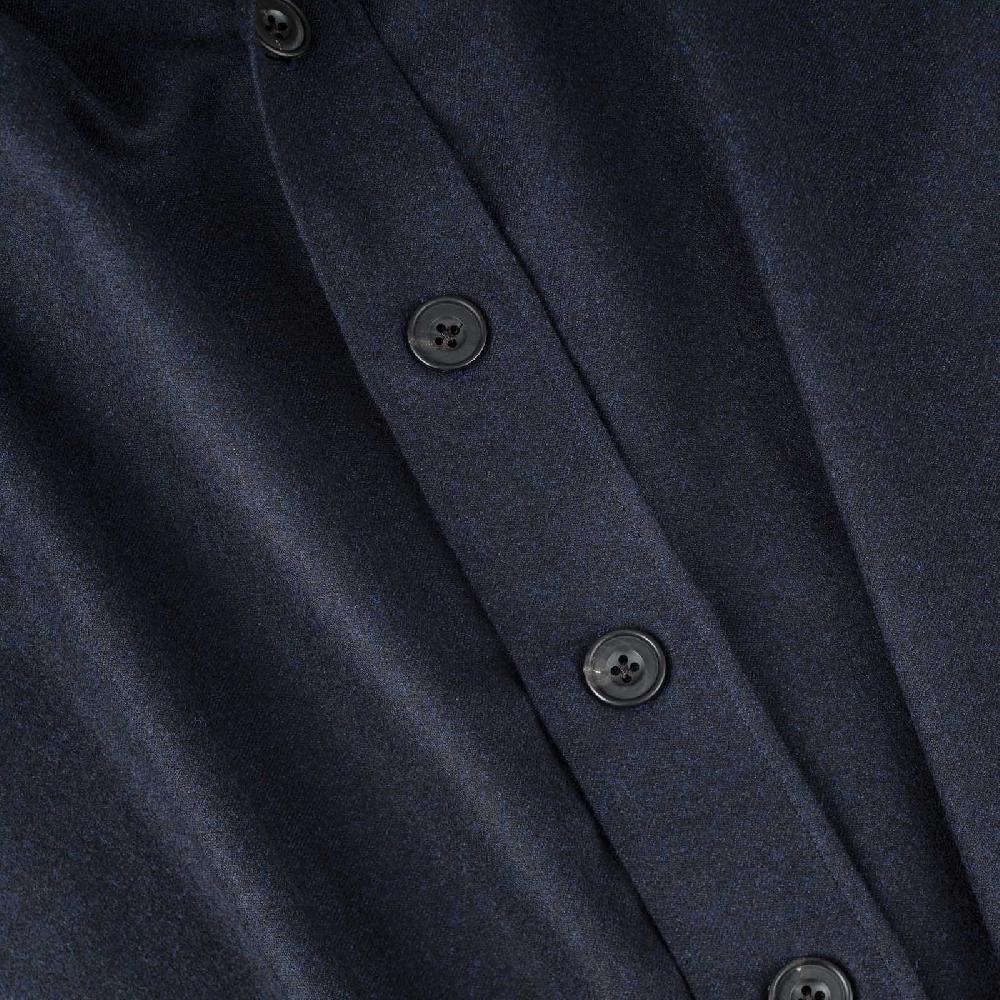 Rubinacci Overshirt in lana blu In Linea
