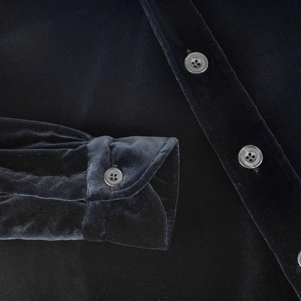 Rubinacci Overshirt in velluto nero Nuovo