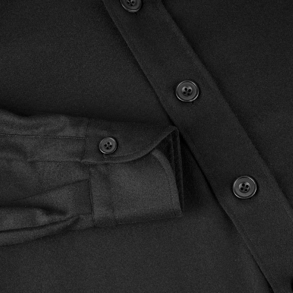 Rubinacci Overshirt in lana nero Qualità