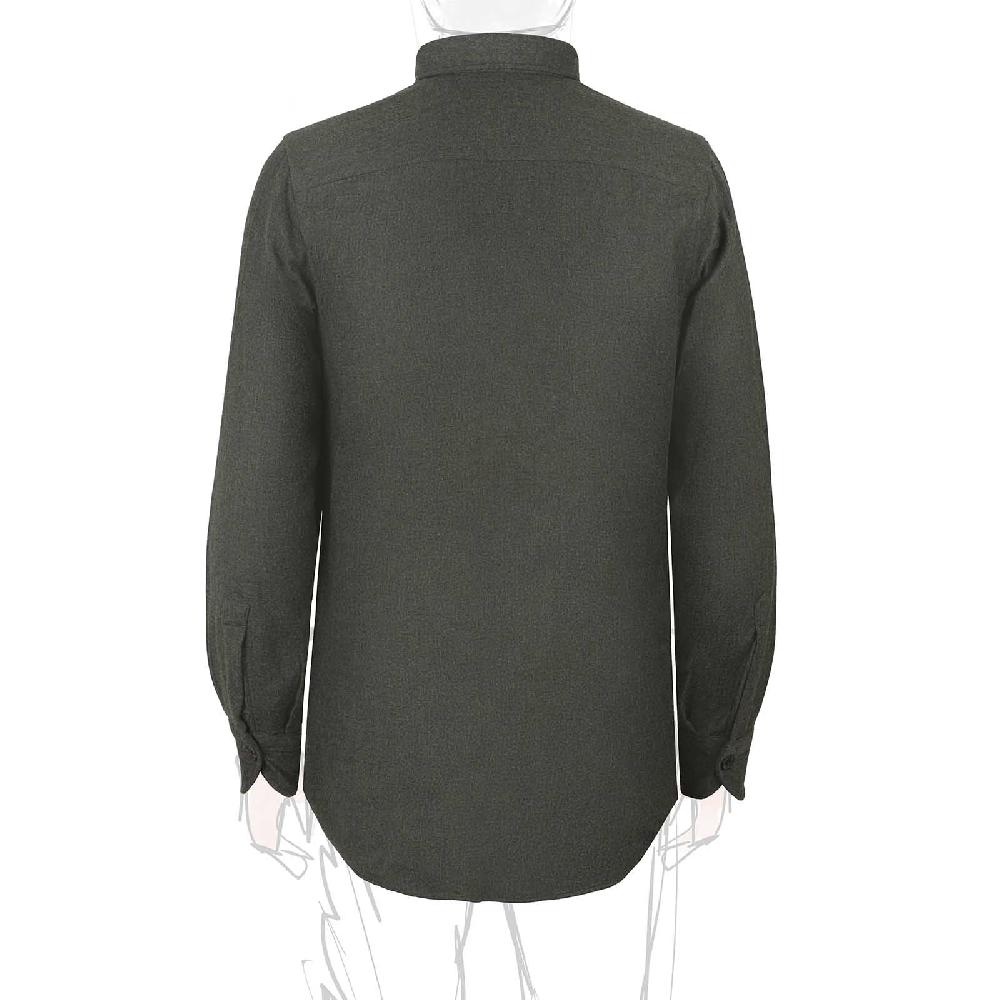 Rubinacci Overshirt in lana e seta verde Promozione