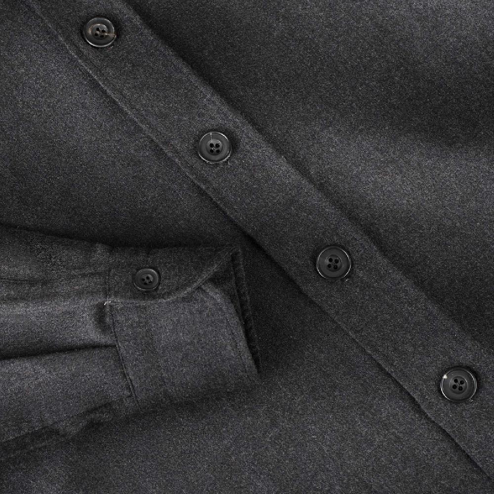 Rubinacci Overshirt in lana e seta grigia Spedizione Gratuita