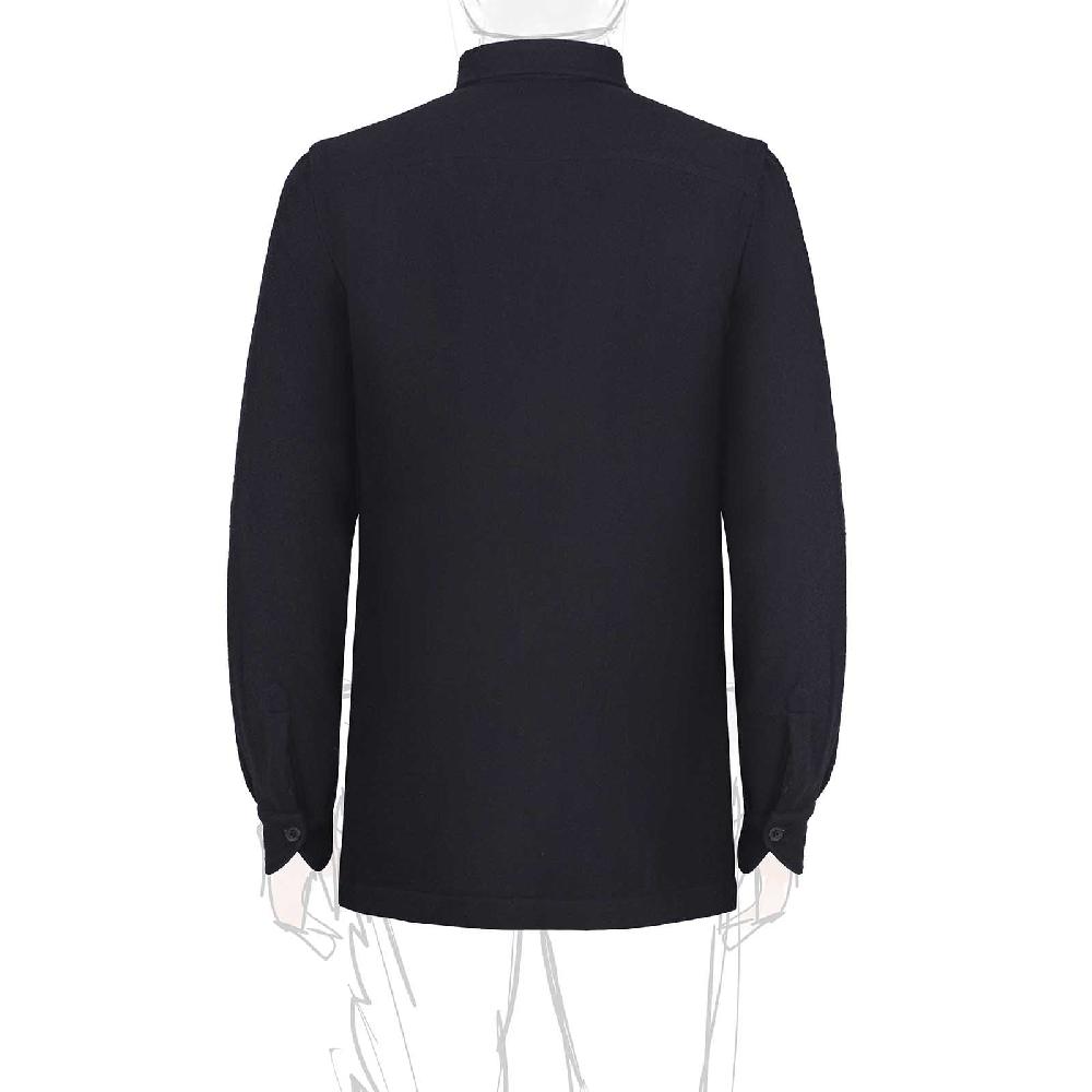 Rubinacci Sahariana in cashmere spigato blu Consegna Veloce
