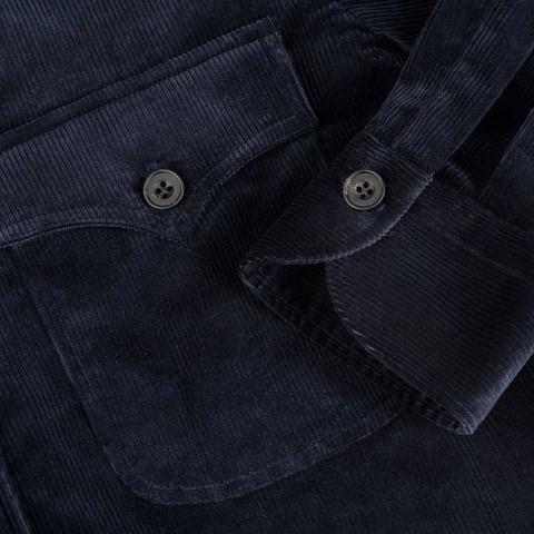 Rubinacci Sahariana in velluto blu Fino Al -60%