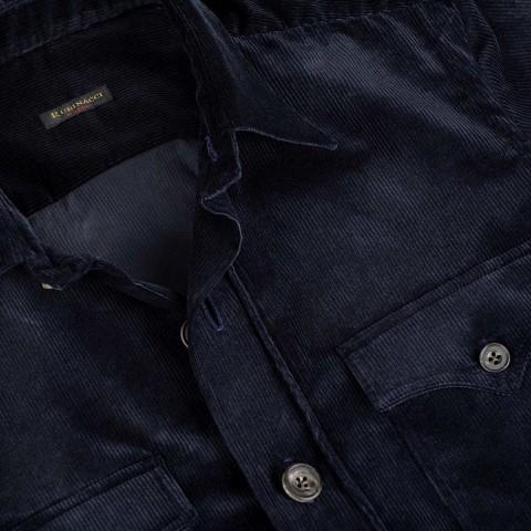 Rubinacci Sahariana in velluto blu Fino Al -60%