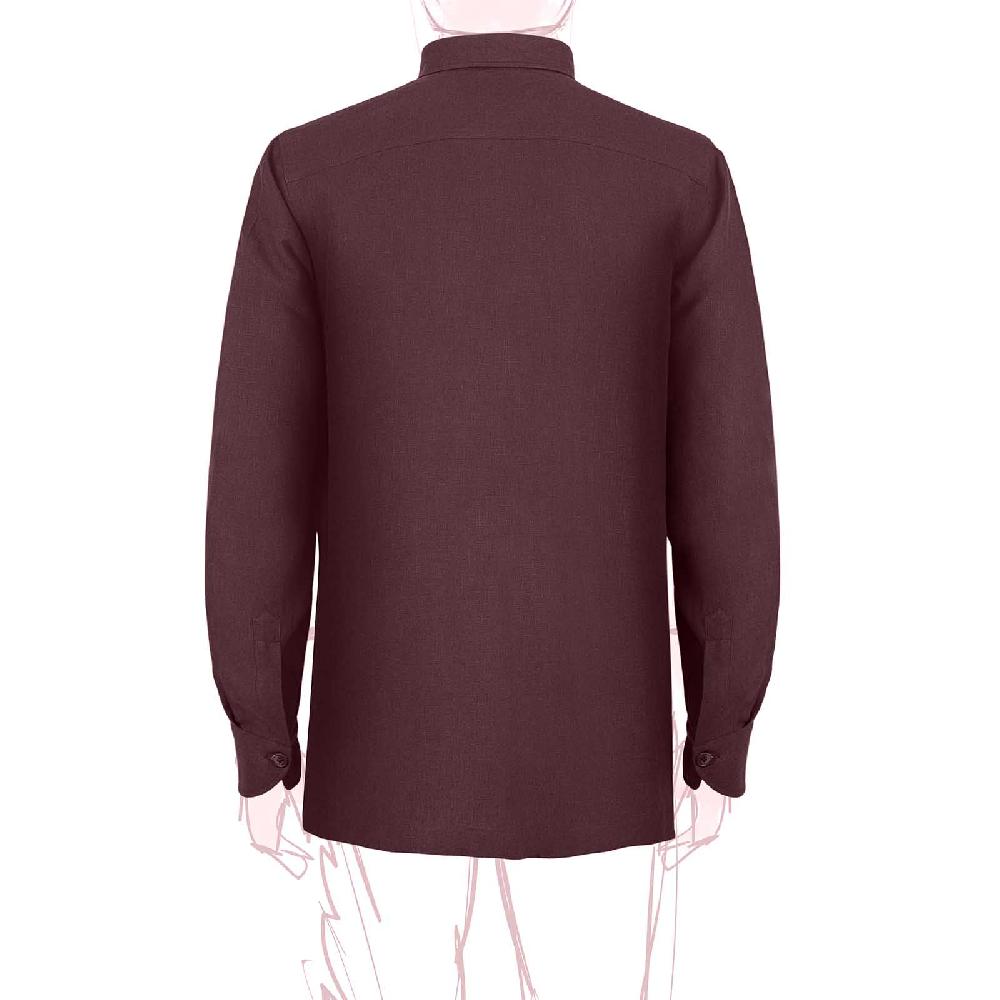 Rubinacci Sahariana in lino bordeaux Sottocosto