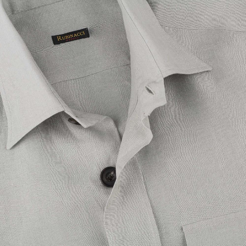 Rubinacci Sahariana in lino grigio Presa