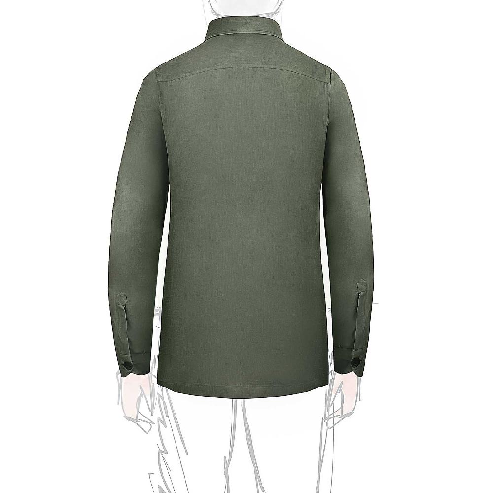 Rubinacci Sahariana in lino verde Sconto