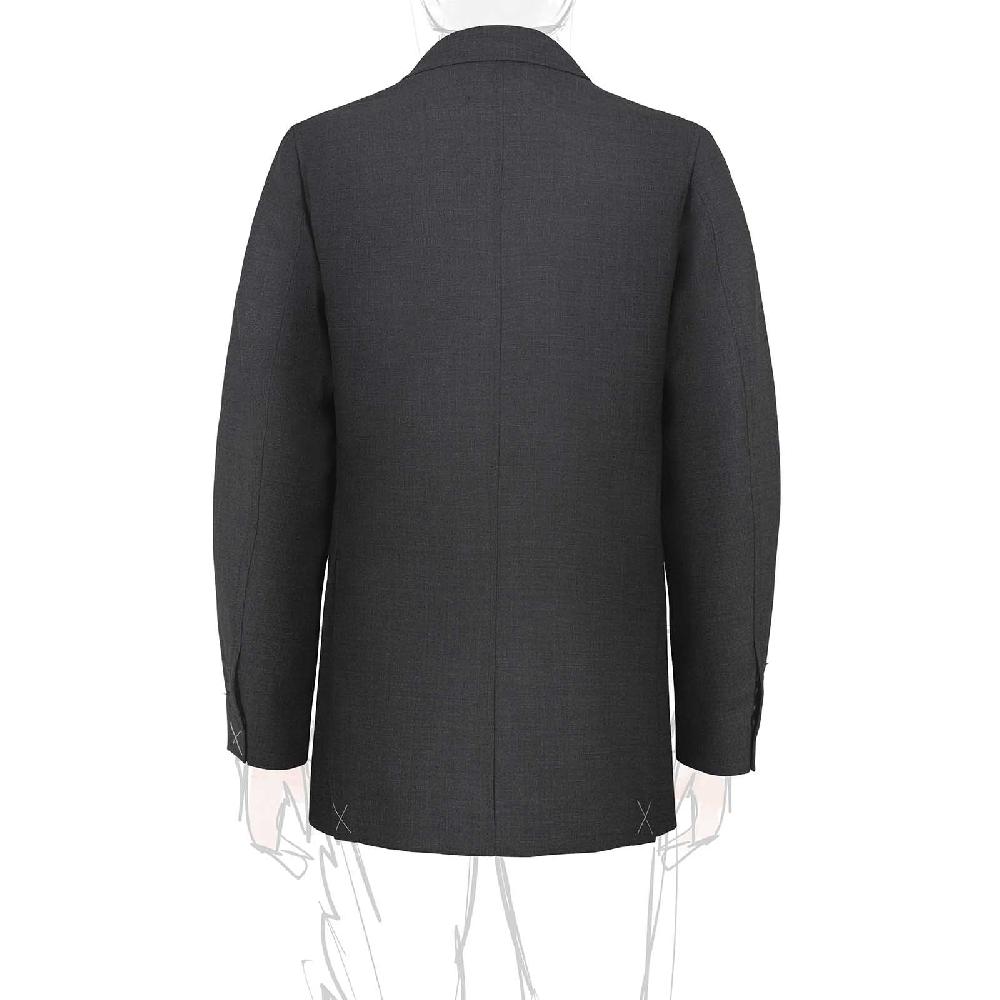Rubinacci Giacca in hopsack grigio Vendita Calda
