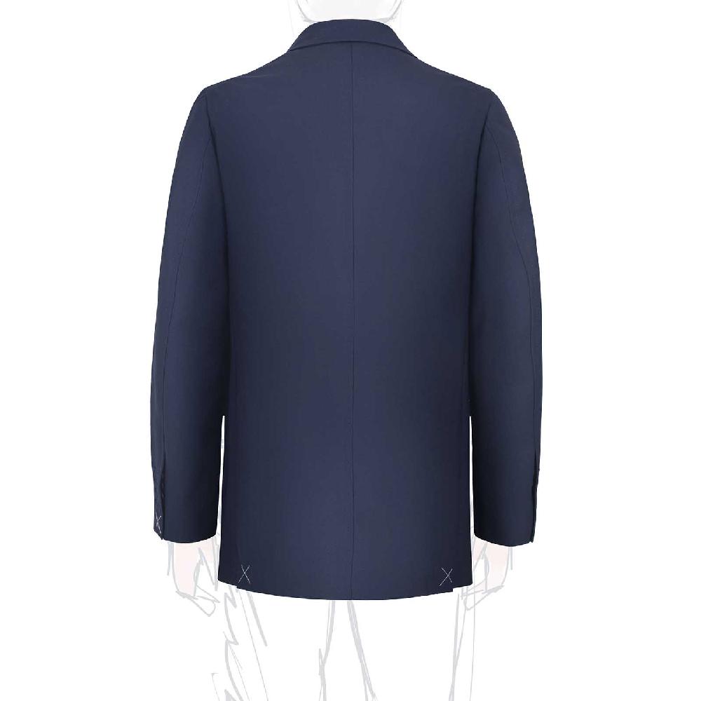 Rubinacci Giacca in hopsack blu Saldi Di Fabbrica