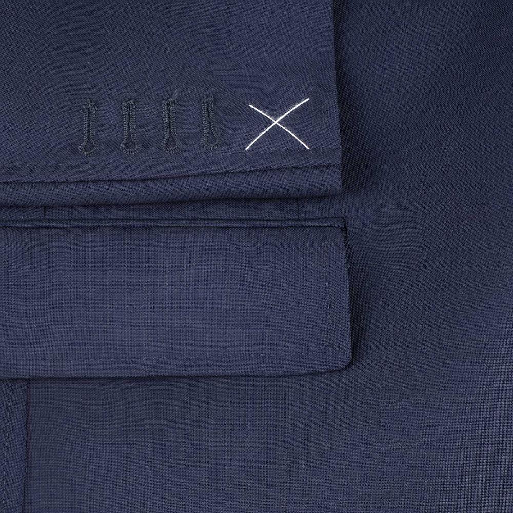 Rubinacci Giacca in hopsack blu Saldi Di Fabbrica