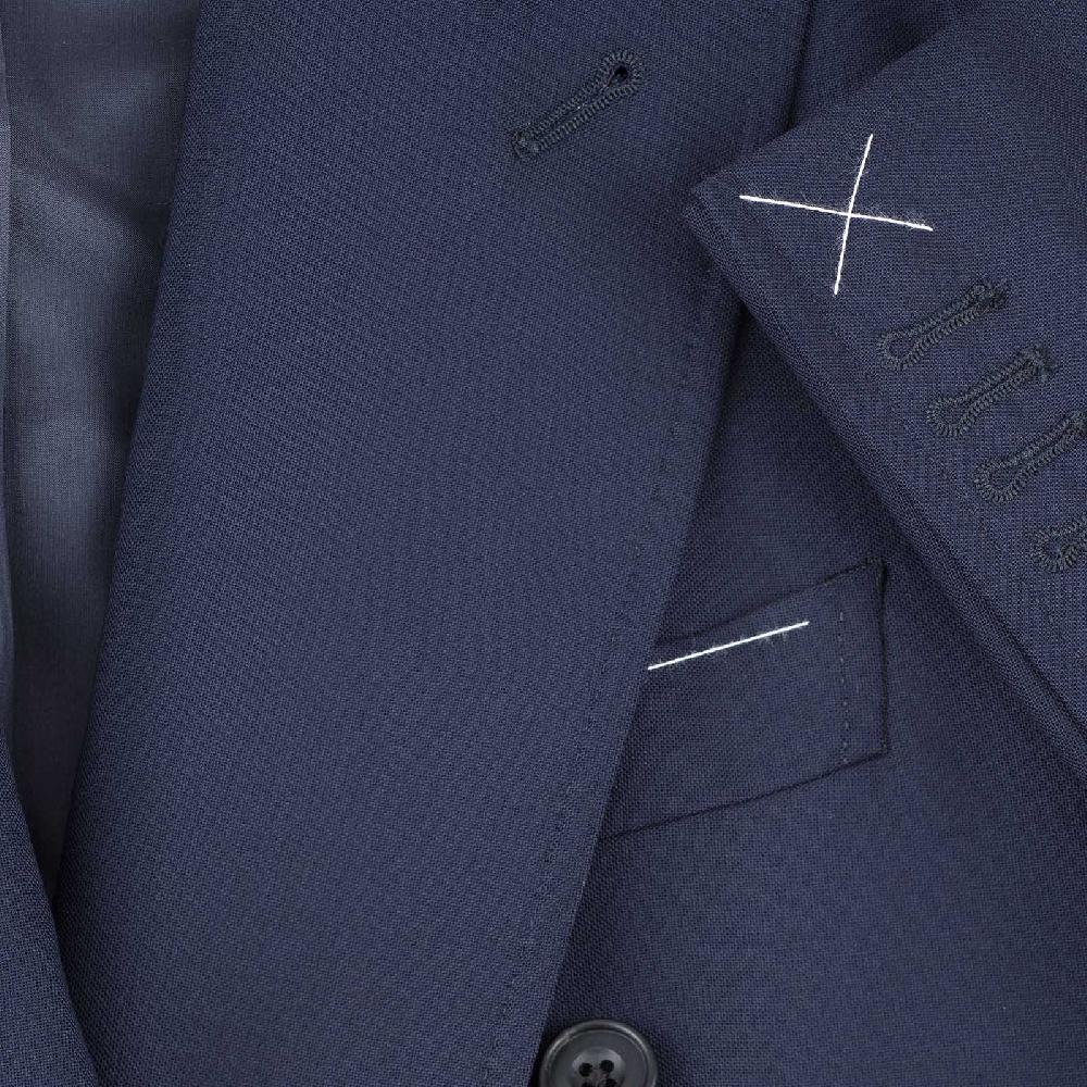 Rubinacci Giacca in hopsack blu Saldi Di Fabbrica