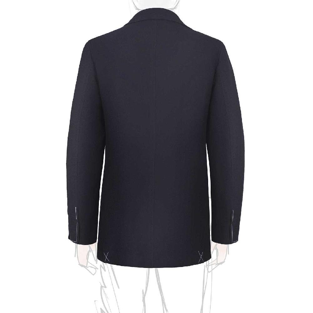 Rubinacci Giacca in cashmere spigato blu In Saldo