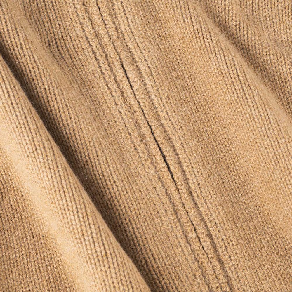 Rubinacci Pull zip in cashmere rhum Qualità Garantita