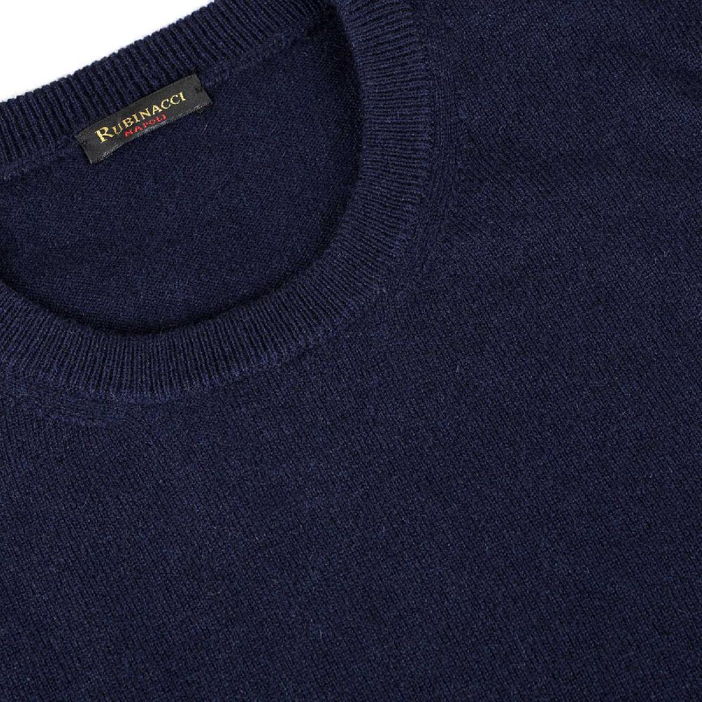 Rubinacci Girocollo in cashmere blu Prezzo Ridotto