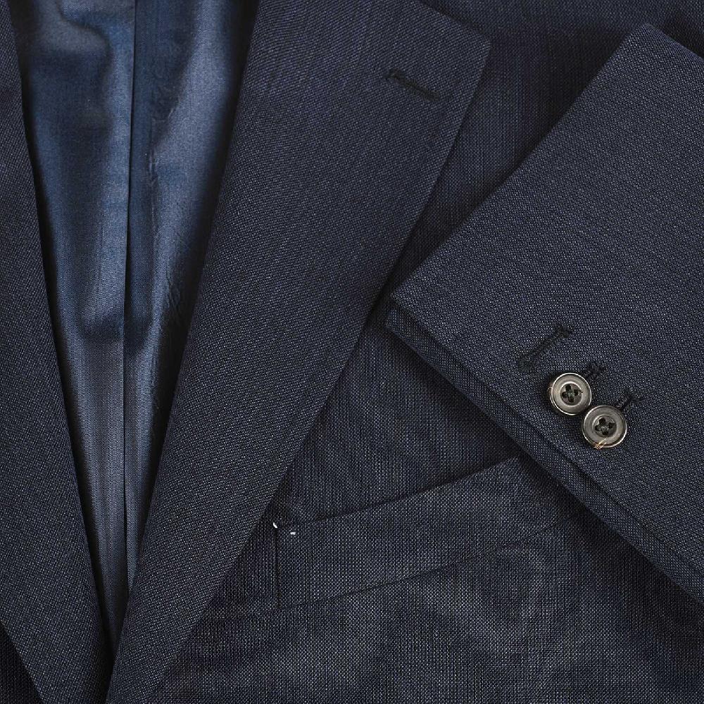 Rubinacci Giacca in lana e mohair blu Sottocosto