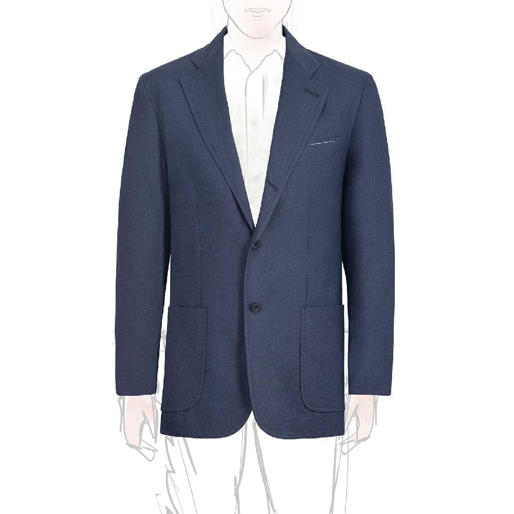 Rubinacci Giacca in lino blu