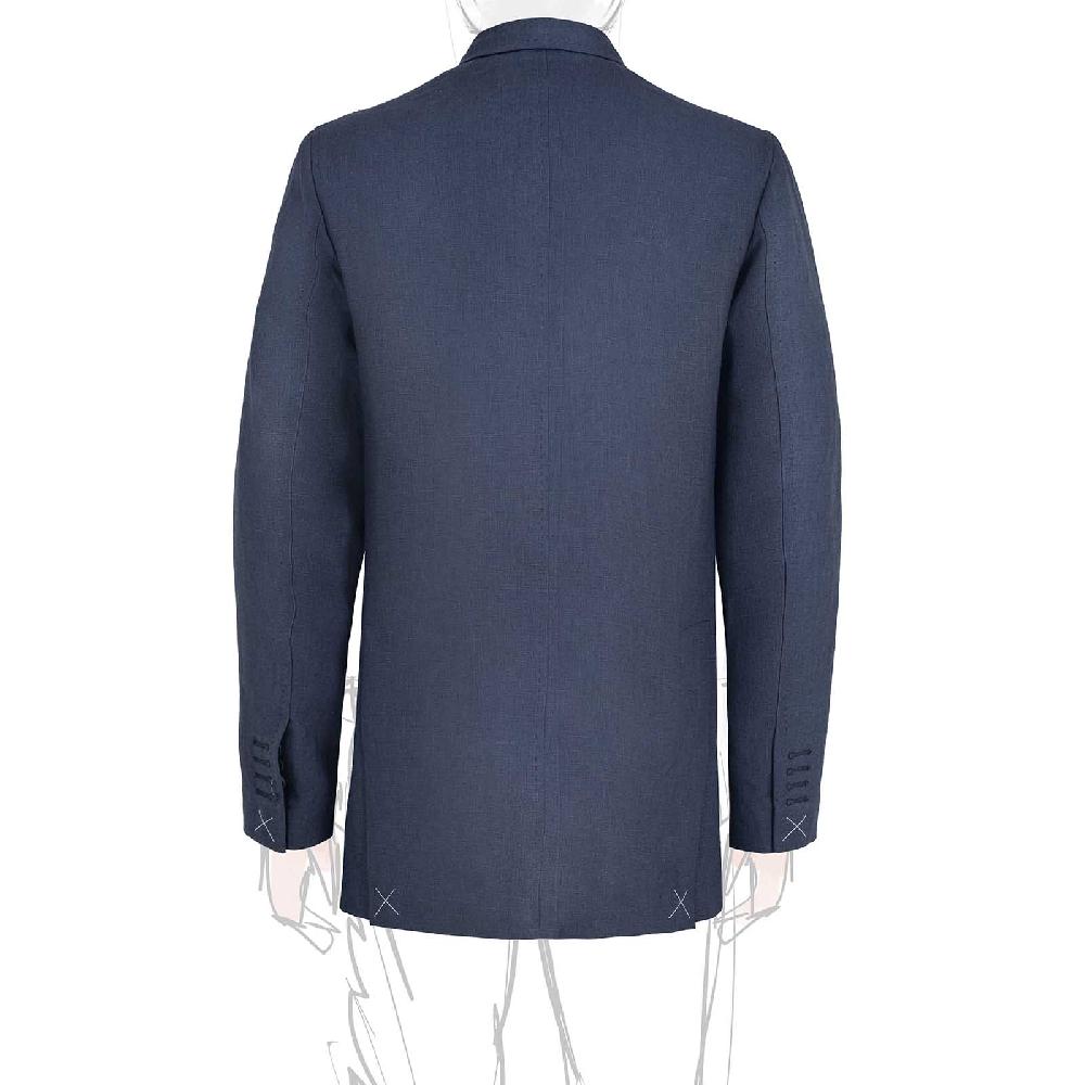 Rubinacci Giacca in lino blu Sconto