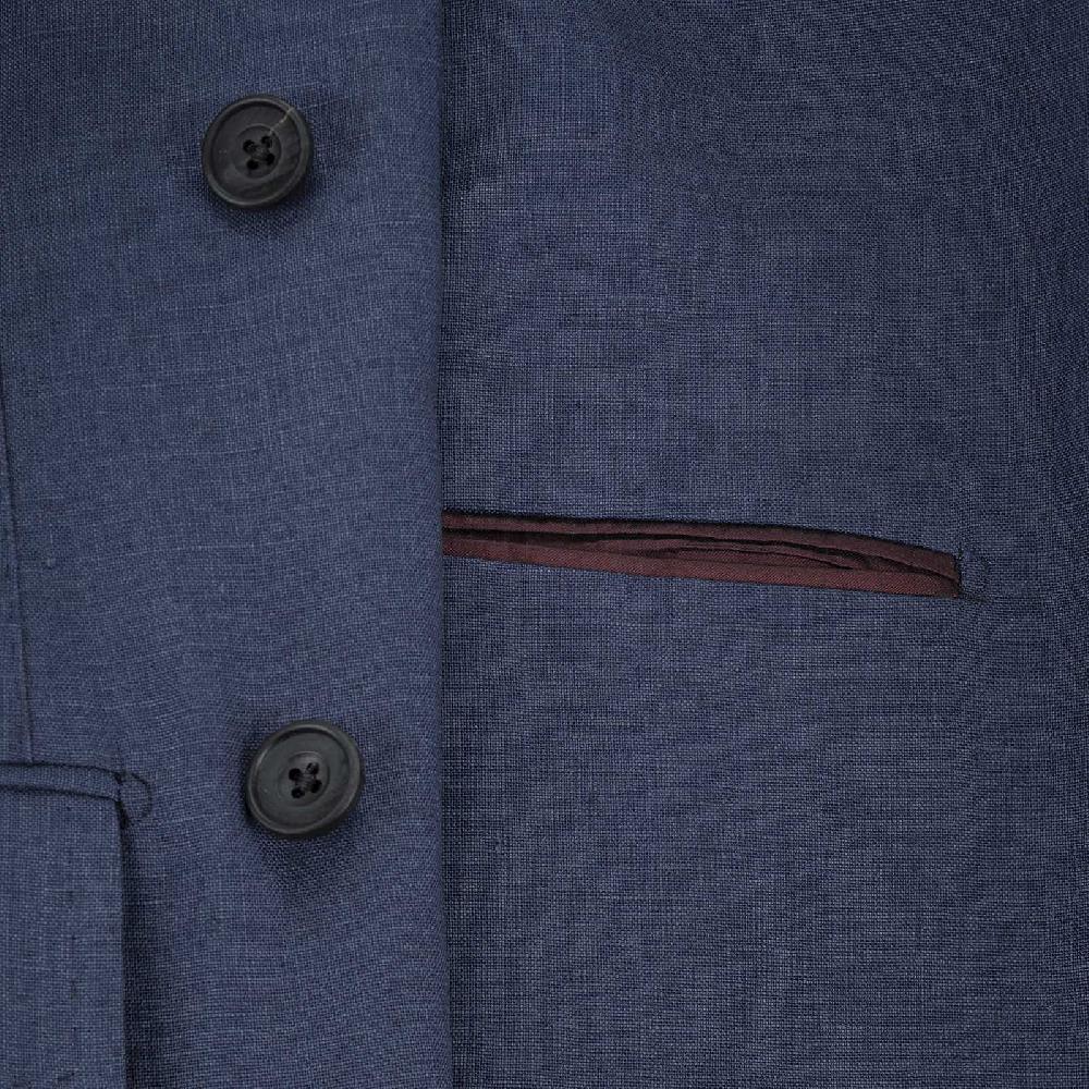 Rubinacci Giacca in lino blu Sconto