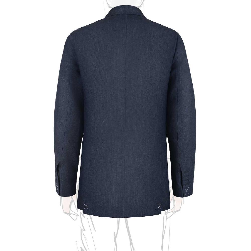 Rubinacci Giacca in lino blu Outlet
