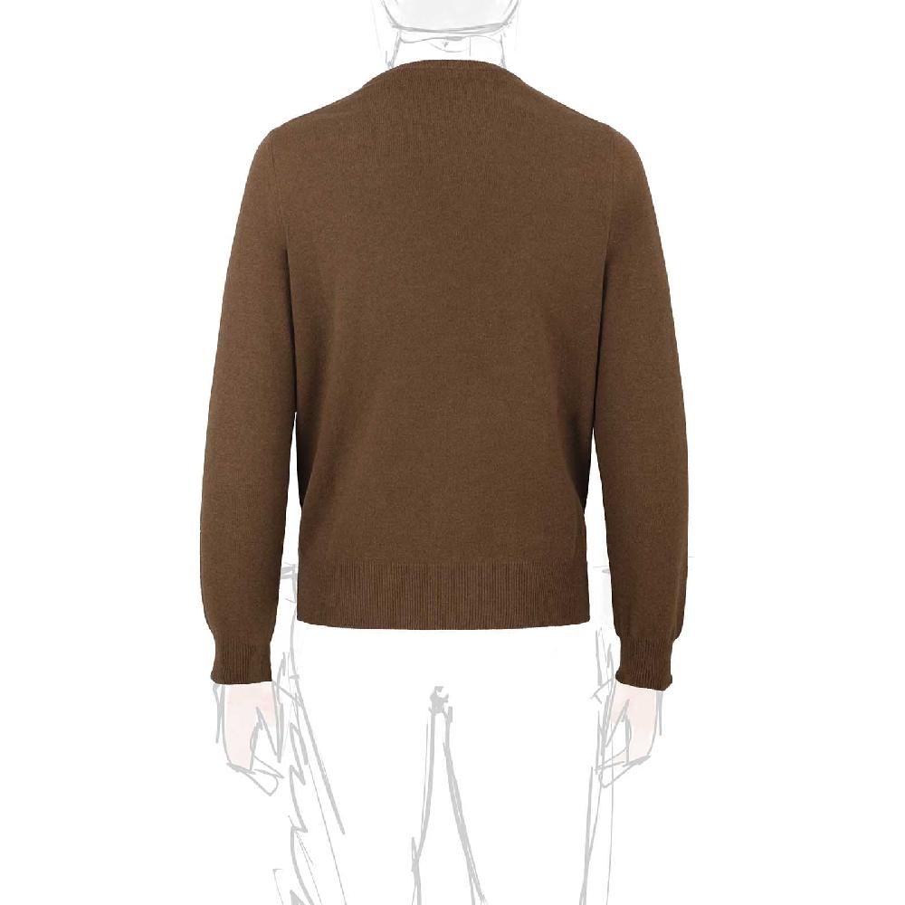 Rubinacci Girocollo in cashmere nocciola In Vendita