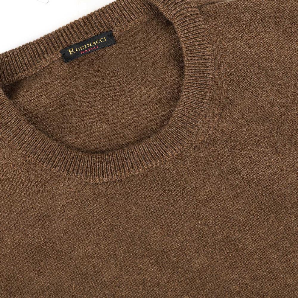 Rubinacci Girocollo in cashmere nocciola In Vendita