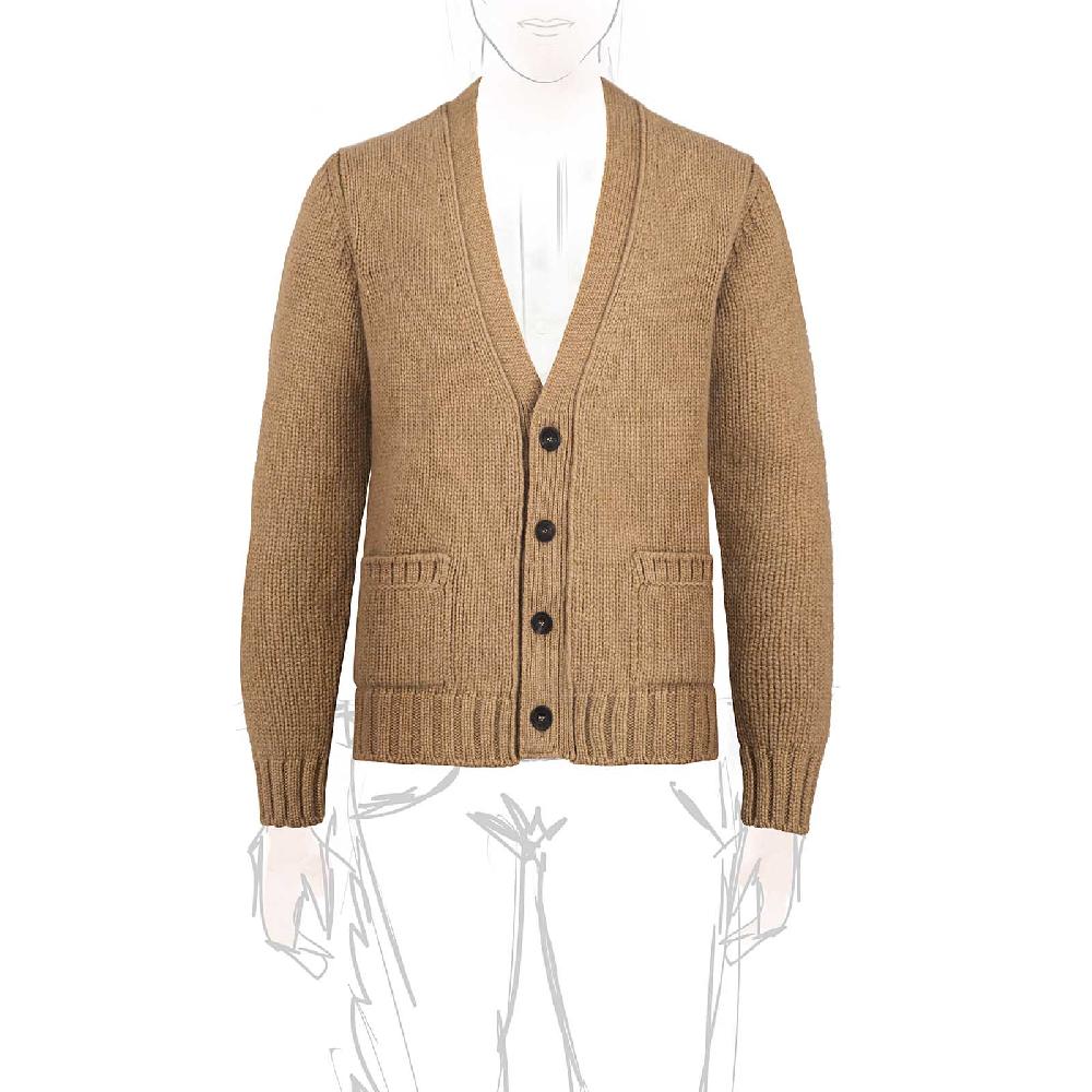 Rubinacci Cardigan cashmere rhum