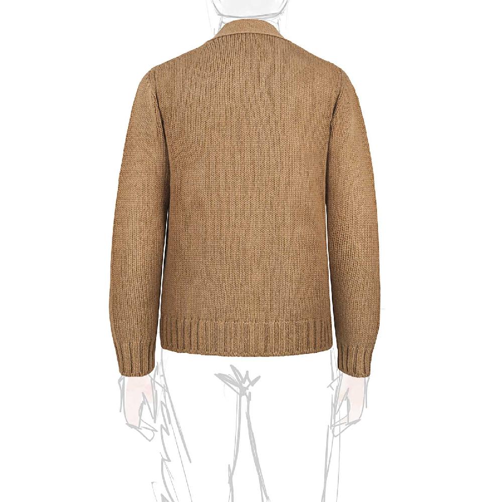 Rubinacci Cardigan cashmere rhum Offerte