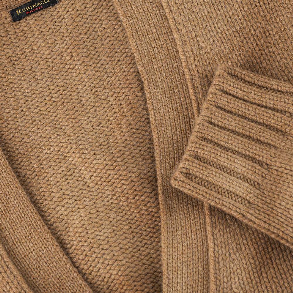 Rubinacci Cardigan cashmere rhum Offerte