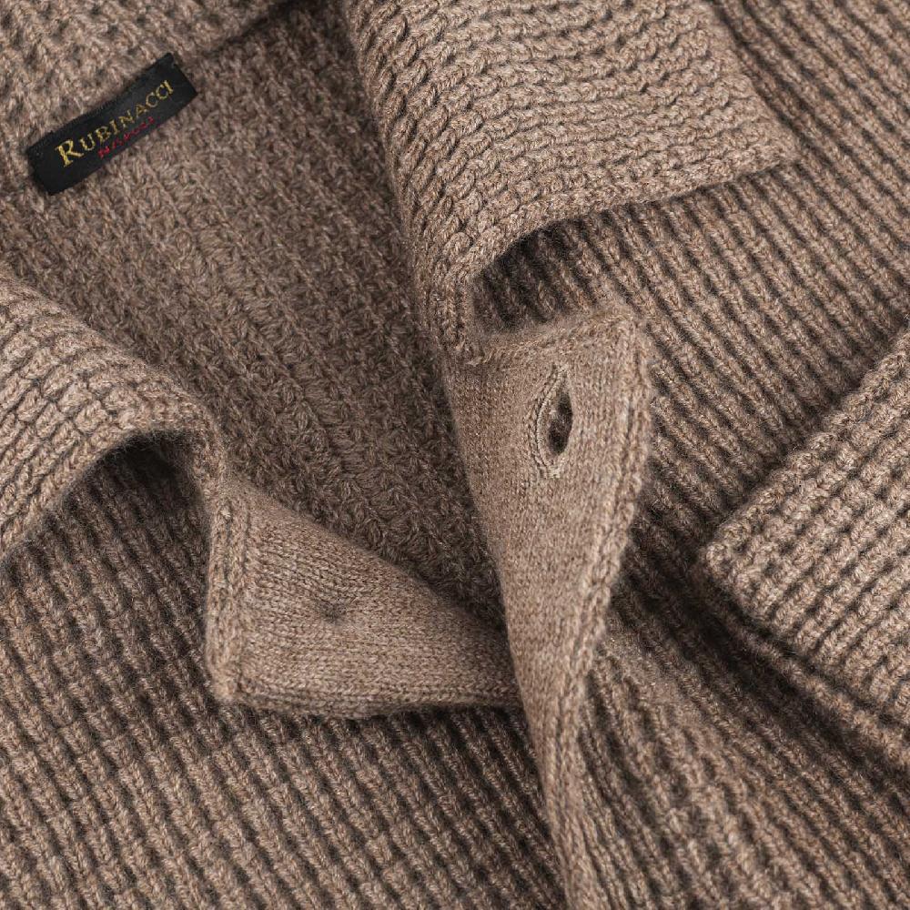 Rubinacci Cardigan cashmere nocciola Vendita Economica