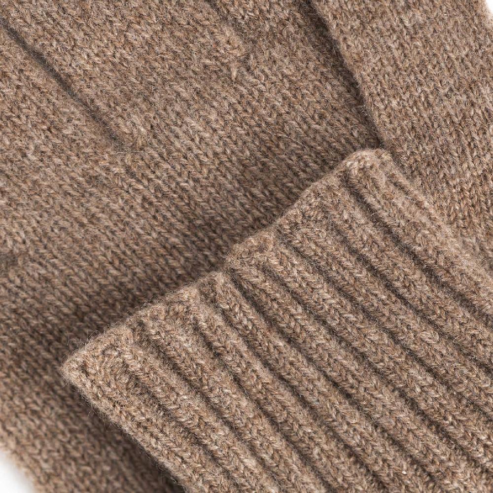 Rubinacci Guanti in cashmere nocciola Saldi Di Fabbrica