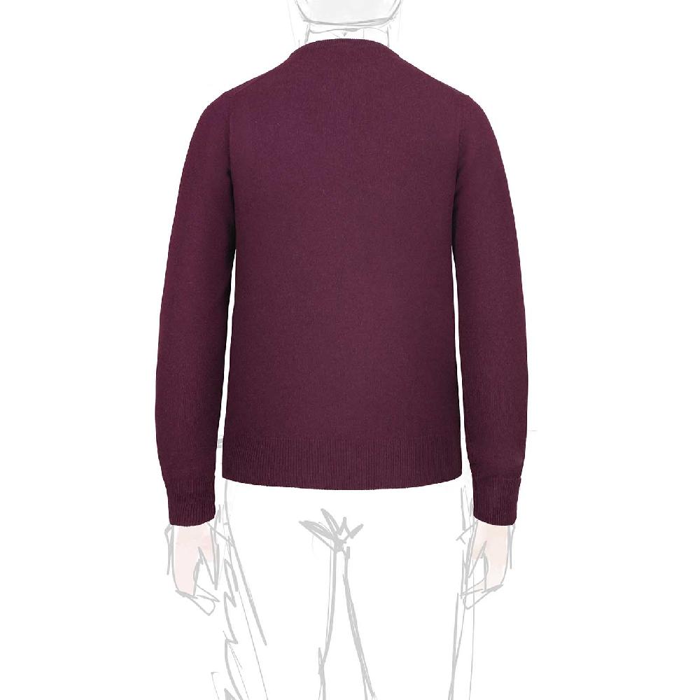 Rubinacci Girocollo in cashmere vino In Saldo