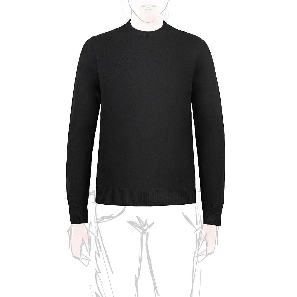 Rubinacci Girocollo in cashmere nero