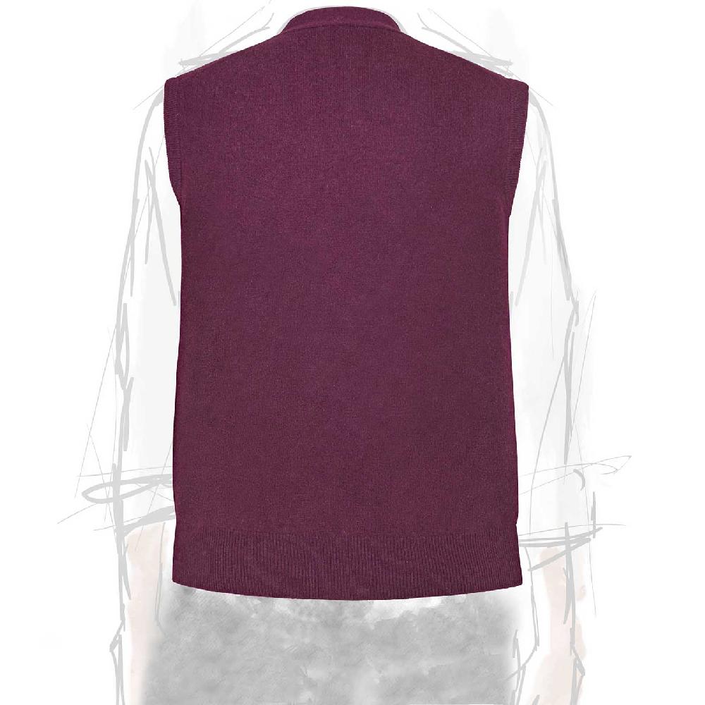 Rubinacci Gilet in cashmere vino Italy