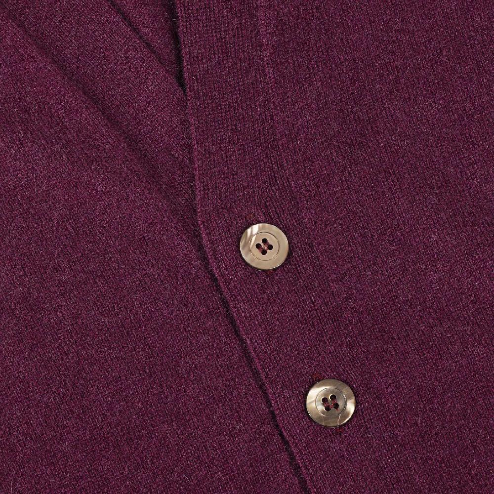Rubinacci Gilet in cashmere vino Italy